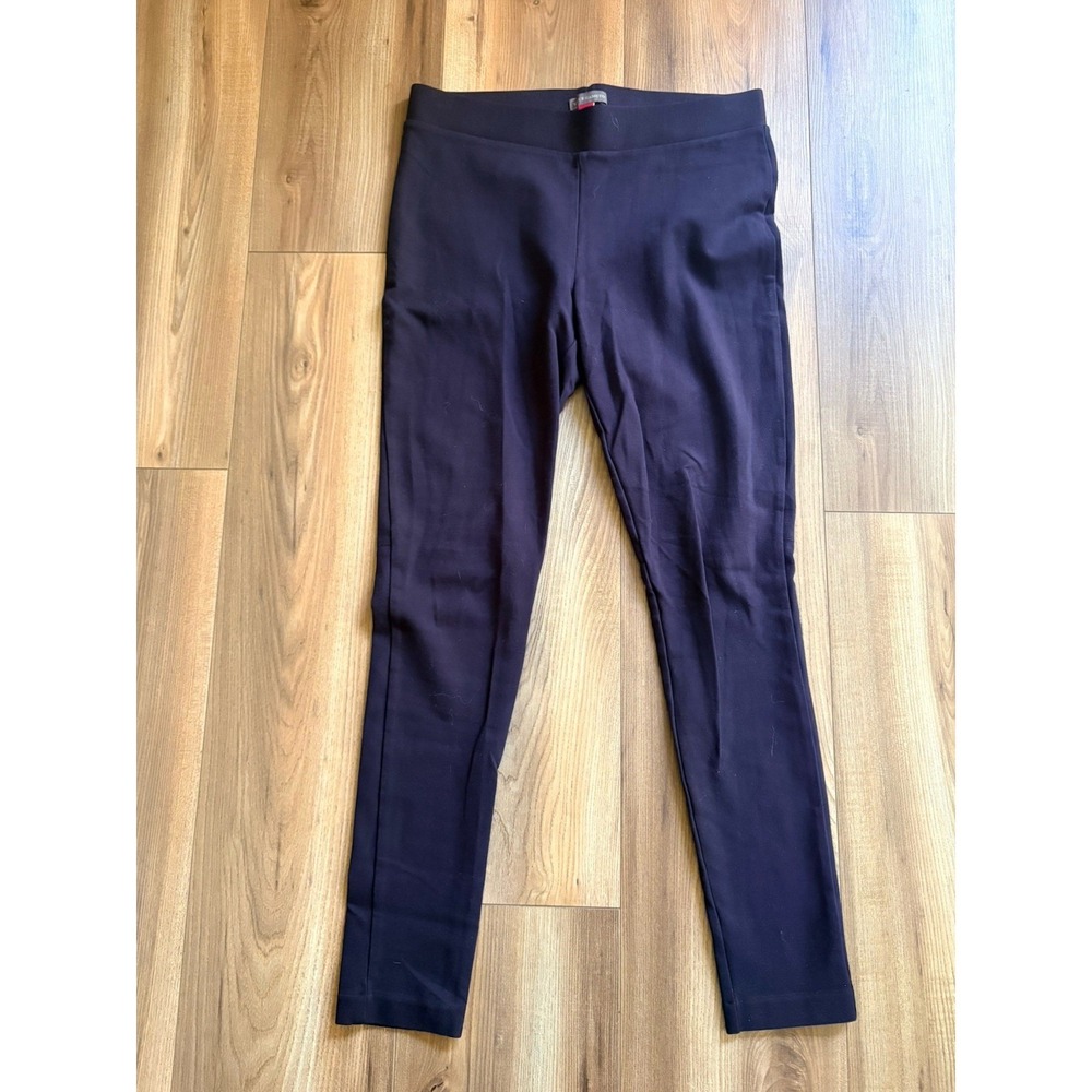 Vince Camuto Dress Pants Women XS Black Mid Rise Flat Front Skinny Pull On